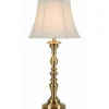 Table Lamps-Kirkland's Home Gold Metal Spindle Table Lamp White