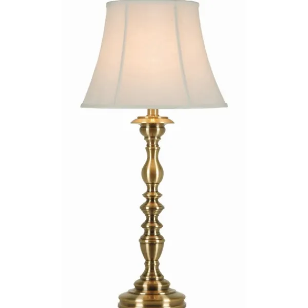 Table Lamps-Kirkland's Home Gold Metal Spindle Table Lamp White