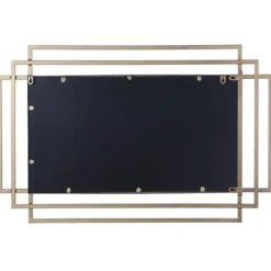 Decorative Mirrors-Kirkland's Home Gold Metal Triple Rectangle Wall Mirror
