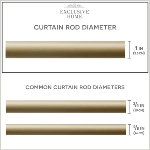 Curtain Rods & Hardware-Kirkland's Home Gold Open Sphere Curtain Rod, 120 In.