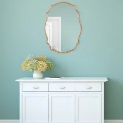 Decorative Mirrors-Kirkland's Home Gold Ornate Scalloped Mirror