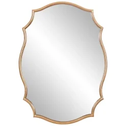 Decorative Mirrors-Kirkland's Home Gold Ornate Scalloped Mirror