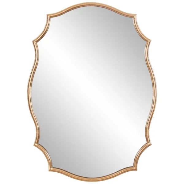 Decorative Mirrors-Kirkland's Home Gold Ornate Scalloped Mirror