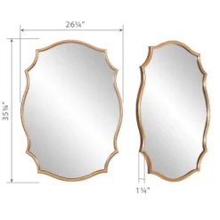 Decorative Mirrors-Kirkland's Home Gold Ornate Scalloped Mirror