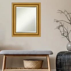 Decorative Mirrors-Kirkland's Home Gold Patina Scalloped Frame Mirror