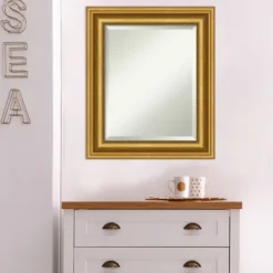 Decorative Mirrors-Kirkland's Home Gold Patina Scalloped Frame Mirror