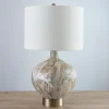 Table Lamps-Kirkland's Home Gold Pistachio Swirl Gourd Table Lamp Ivory