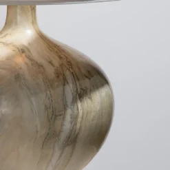 Table Lamps-Kirkland's Home Gold Pistachio Swirl Gourd Table Lamp Ivory
