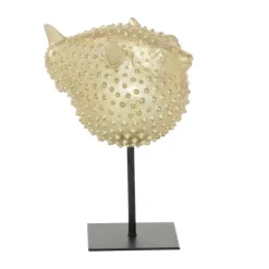 Statues & Figurines-Kirkland's Home Gold Puffer Fish Sculpture Gold/Black