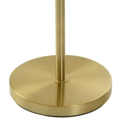 Floor Lamps-Kirkland's Home Gold Ribbed Glass Task Floor Lamp Clear