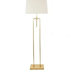 Floor Lamps-Kirkland's Home Gold Salinas Metal Floor Lamp White