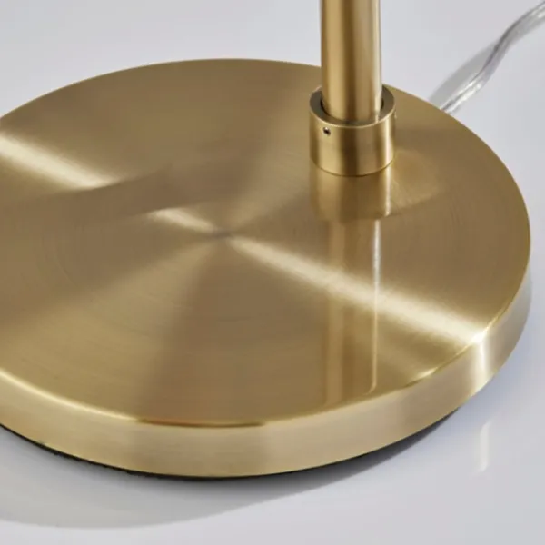 Floor Lamps-Kirkland's Home Gold Smoked Glass Floor Lamp Gray