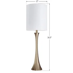 Table Lamps-Kirkland's Home Gold Sparkle Shade Tapered Table Lamps, Set Of 2 White