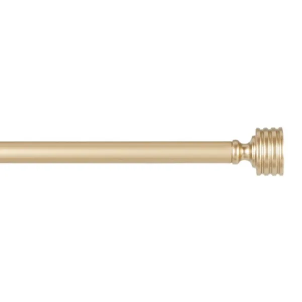Curtain Rods & Hardware-Kirkland's Home Gold Stacked Cylinder Curtain Rod, 72 In.
