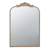 Decorative Mirrors-Kirkland's Home Gold Studded Scroll Arched Mirror, 36 In.