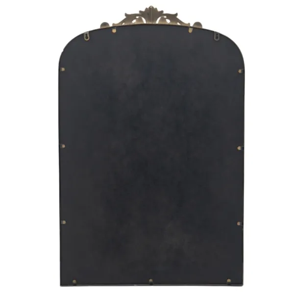 Decorative Mirrors-Kirkland's Home Gold Studded Scroll Arched Mirror, 36 In.