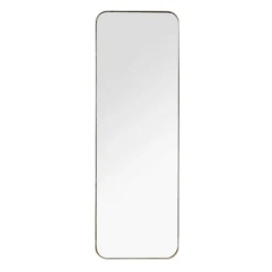 Decorative Mirrors-Kirkland's Home Gold Thin Iron Frame Curved Corner Mirror
