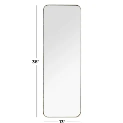 Decorative Mirrors-Kirkland's Home Gold Thin Iron Frame Curved Corner Mirror
