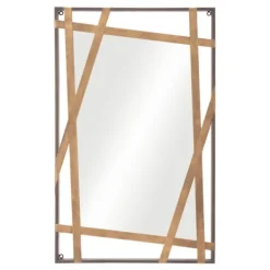 Framed Mirrors-Kirkland's Home Gold Tilted Abstract Framed Mirror