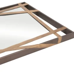 Framed Mirrors-Kirkland's Home Gold Tilted Abstract Framed Mirror