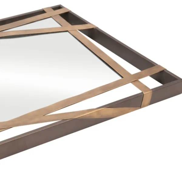 Framed Mirrors-Kirkland's Home Gold Tilted Abstract Framed Mirror