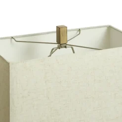 Table Lamps-Kirkland's Home Gold Traditional Rectangular Table Lamp Gold/Tan
