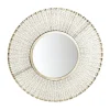Decorative Mirrors-Kirkland's Home Gold Trim Metal Round Frame Mirror