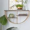 Shelves-Kirkland's Home Golden Half Moon Wall Shelves