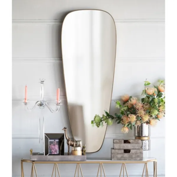 Decorative Mirrors-Kirkland's Home Golden Long Teardrop Wall Mirror