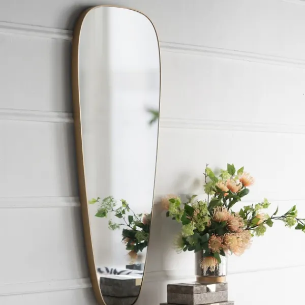 Decorative Mirrors-Kirkland's Home Golden Long Teardrop Wall Mirror