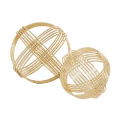 Bowl Filler-Kirkland's Home Golden Minimalist Line Orbs, Set Of 2