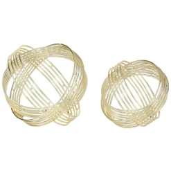Bowl Filler-Kirkland's Home Golden Minimalist Line Orbs, Set Of 2