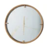 Clocks-Kirkland's Home Golden Mirrored Marbling Wall Clock