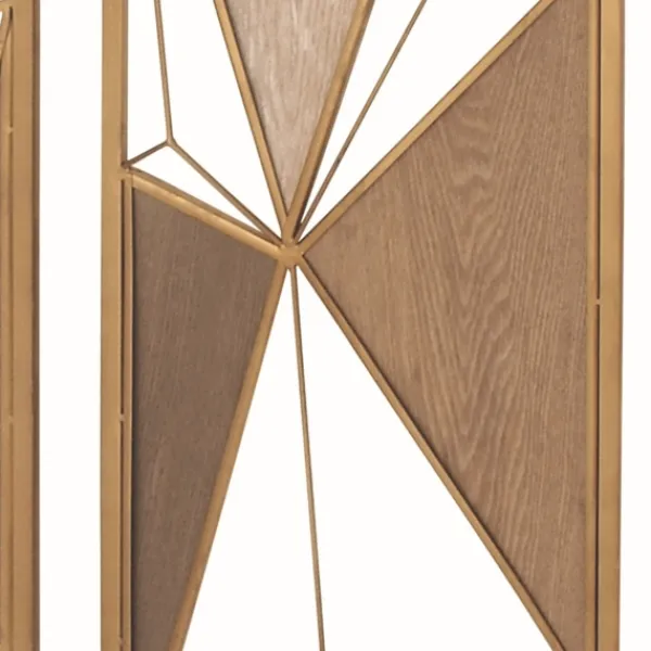 Wall Plaques-Kirkland's Home Golden Mocha Triangular Cut-Out Plaques, Set Of 2 Gold/Brown/Black