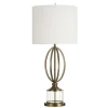 Table Lamps-Kirkland's Home Golden Open Egg Base Table Lamp White