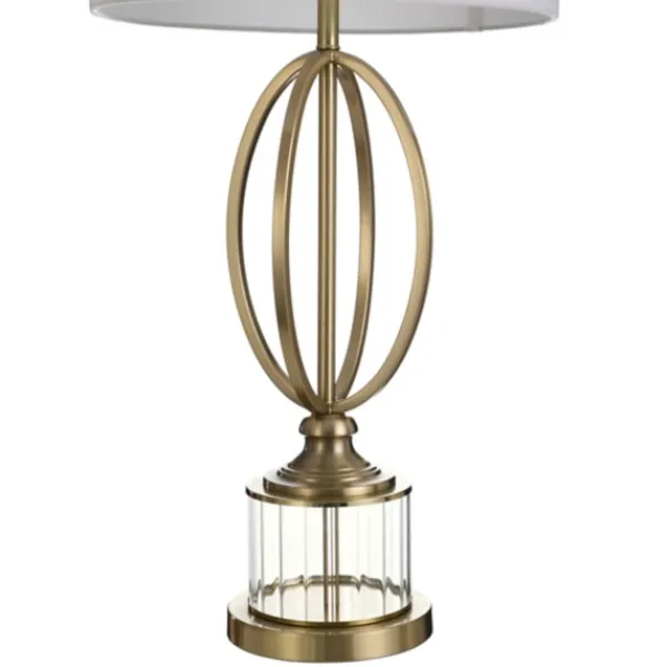 Table Lamps-Kirkland's Home Golden Open Egg Base Table Lamp White