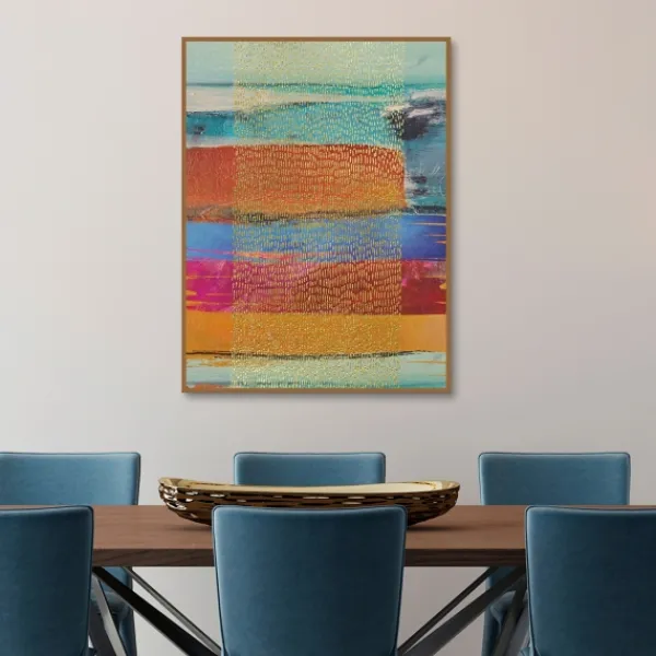 Canvas Art-Kirkland's Home Golden Rain Framed Canvas Art Print Multi