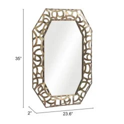 Decorative Mirrors-Kirkland's Home Golden Ringed Octopus Framed Mirror