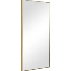 Framed Mirrors-Kirkland's Home Golden Simple Rectangular Frame Wall Mirror