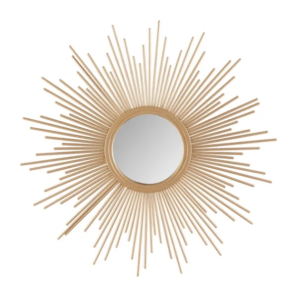 Decorative Mirrors-Kirkland's Home Golden Sunburst Small Decorative Wall Mirror