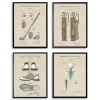 Framed Art-Kirkland's Home Golf Patents Framed Art Prints, Set Of 4 Brown/Multi