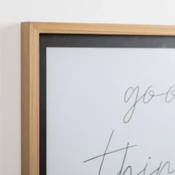 Wall Quotes & Signs-Kirkland's Home Good Things Take Time Framed Wall Plaque White/Black
