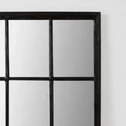 Full Length & Floor Mirrors-Kirkland's Home Grande Black Window Pane Leaner Mirror