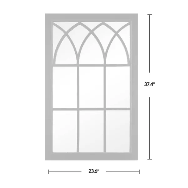 Decorative Mirrors-Kirkland's Home Grandview Arched Frame Mirror Black