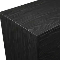 Tv Stands & Media Consoles-Kirkland's Home Graphite 2-Door Glass Shelf Media Cabinet Black