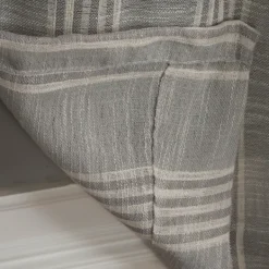 Curtains & Drapes-Kirkland's Home Graphite Stripe Single Curtain Panel, 84 In. Gray/White