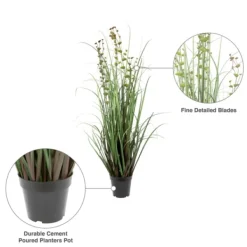 Trees & Topiaries-Kirkland's Home Grass And Eucalyptus Potted Plant