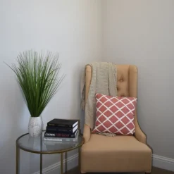 Arrangements & Greenery-Kirkland's Home Grass Arrangement In Crackled Cream Pot Green/Ivory