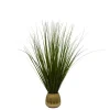 Arrangements & Greenery-Kirkland's Home Grass Arrangement In Gold Ribbed Pot Green/Gold