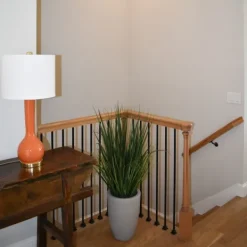 Arrangements & Greenery-Kirkland's Home Grass Arrangement In Gray Cement Pot Green/Gray